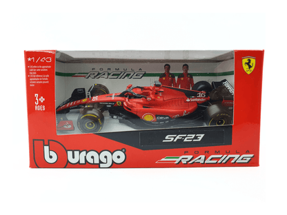 Bburago: 2023 Ferrari Racing SF23 F1 Team #16 Charles Lecrec 1:43 model