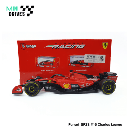 Bburago: 2023 Ferrari Racing SF23 F1 Team #16 Charles Lecrec 1:43 model