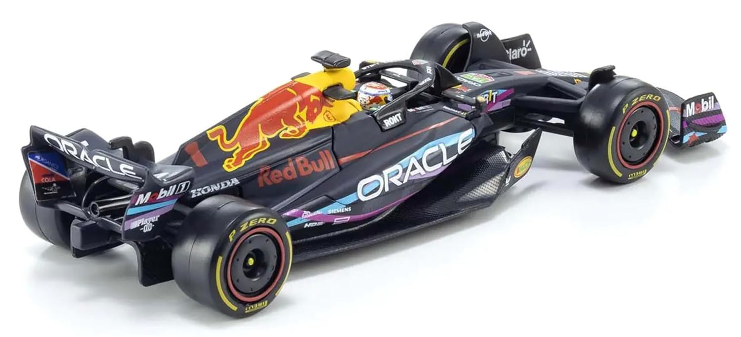 Bburago 1/43 Scale Red Bull RB19 Miami GP # 1 (With Case and Helmet)