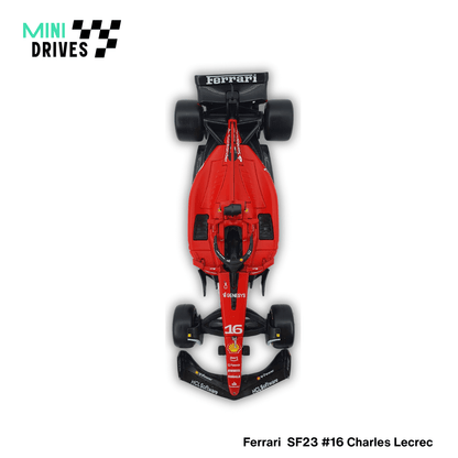 Bburago: 2023 Ferrari Racing SF23 F1 Team #16 Charles Lecrec 1:43 model